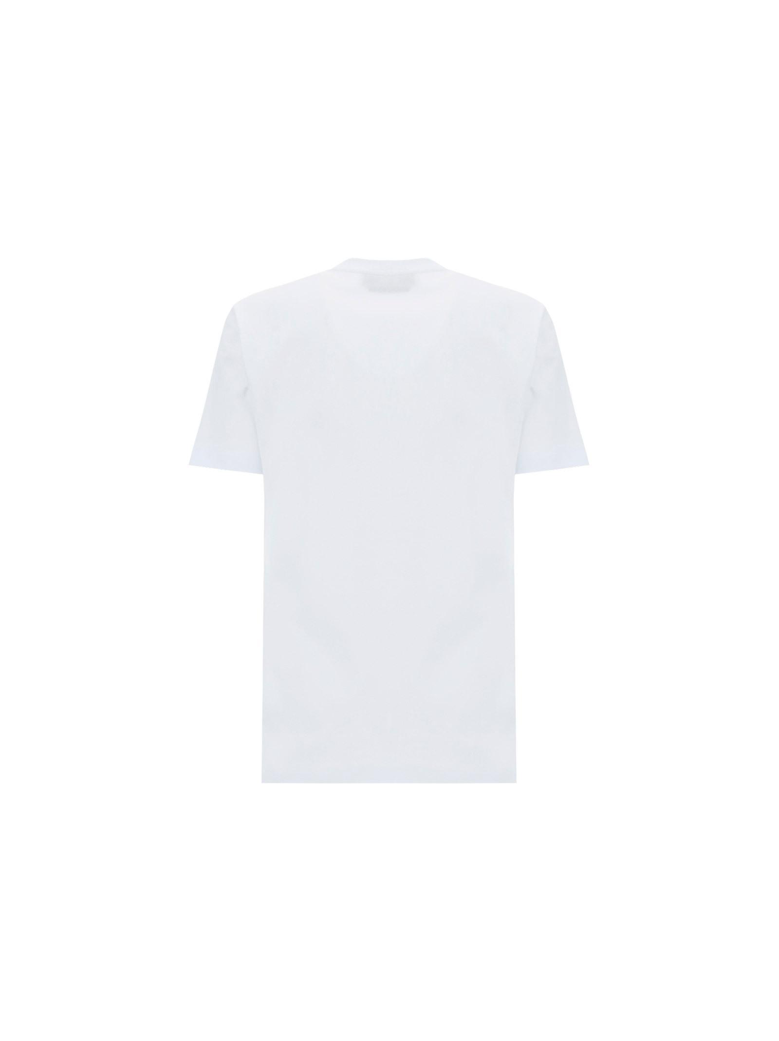 MSGM Logo-print Short-sleeved T-shirt In White Product Image