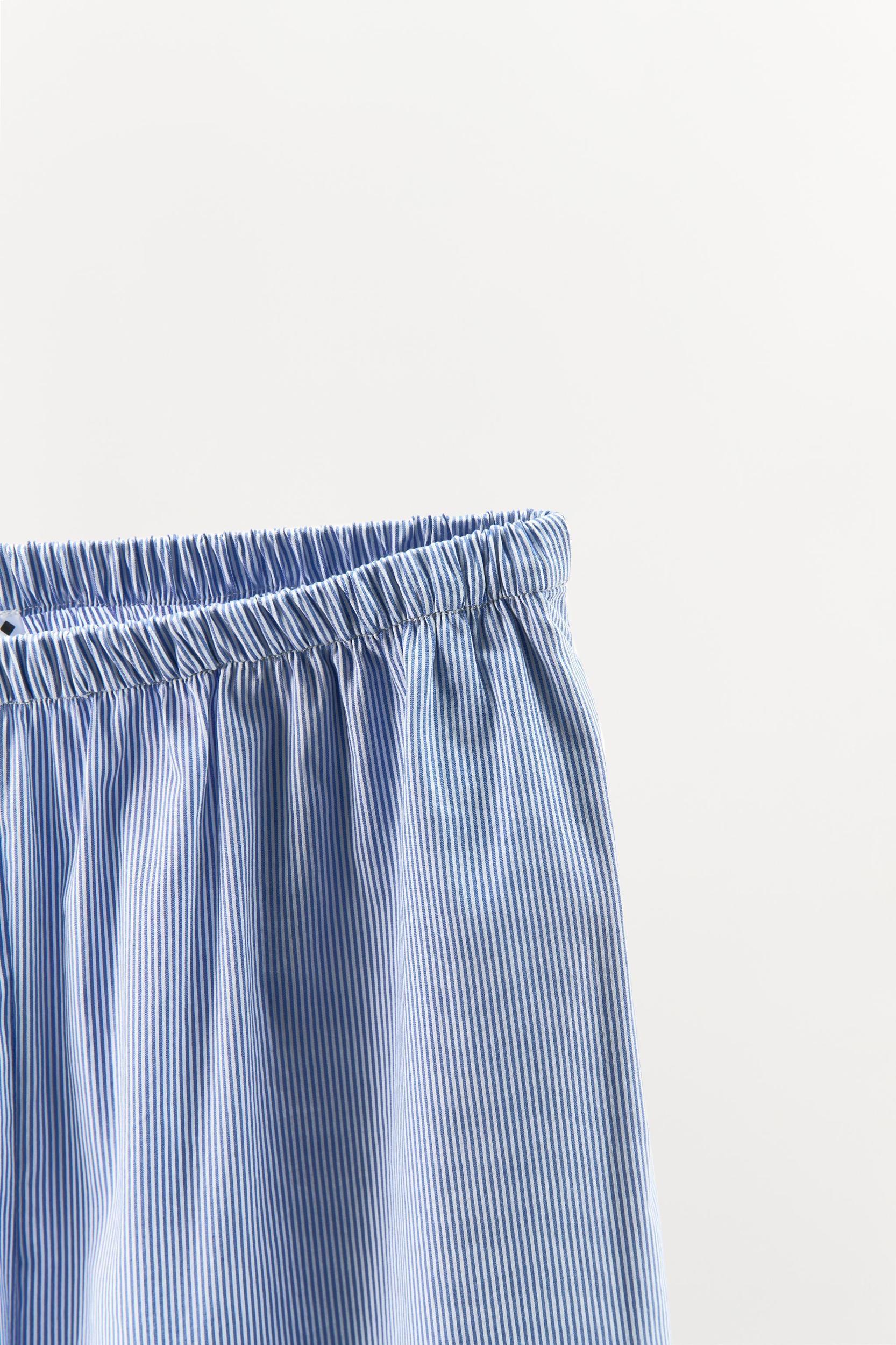 STRIPED VELVET PAJAMA SHIRT Product Image