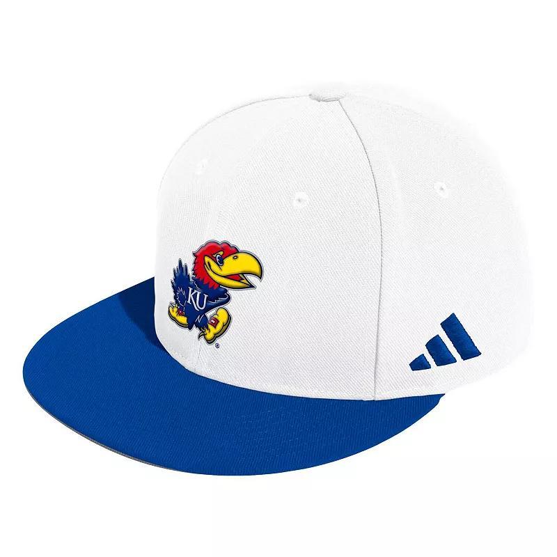Men's adidas White Kansas Jayhawks On-Field Baseball Fitted Hat, Size: 7 1/2 Product Image