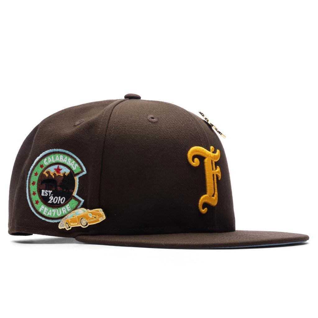 Feature x New Era Old English Calabasas Snapback - Brown/Sky Male Product Image