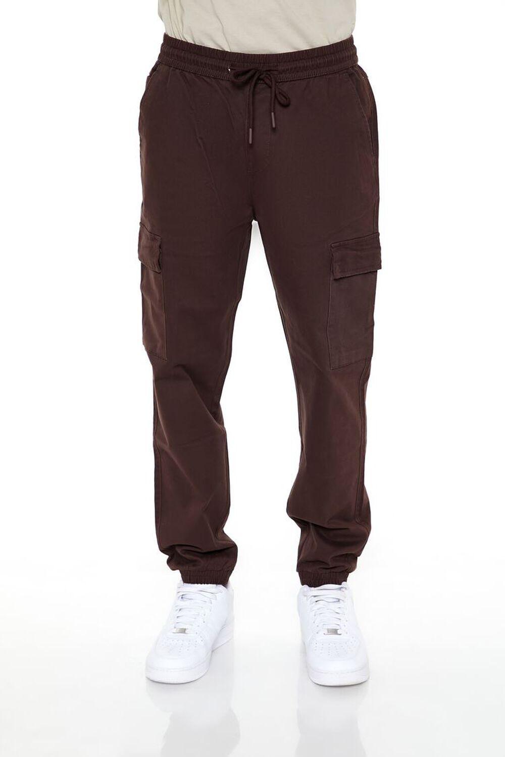 Mid-Rise Drawstring Cargo Joggers | Forever 21 Product Image