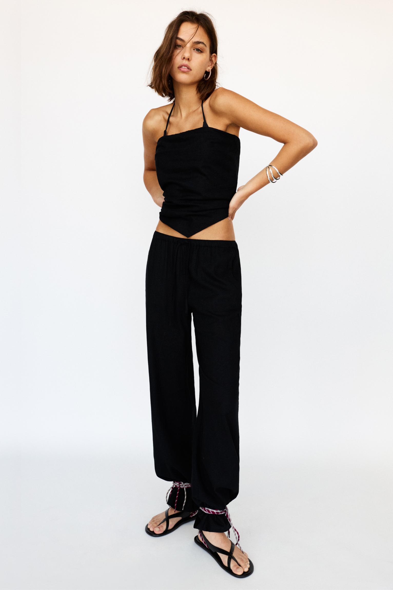 Linen blend sweatpants Product Image