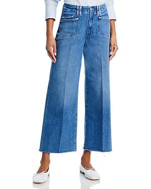 Paige Anessa High Rise Wide Leg Ankle Jeans in Sunny Product Image