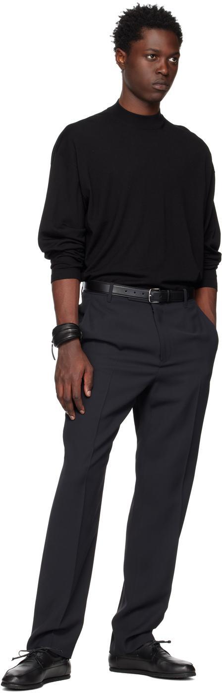 THE ROW Elijah Relaxed-leg Tailored Trousers In Dark Navy Product Image