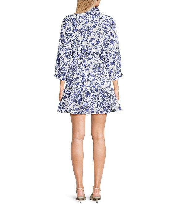 C&V Chelsea & Violet Floral Printed Shirt Dress Product Image