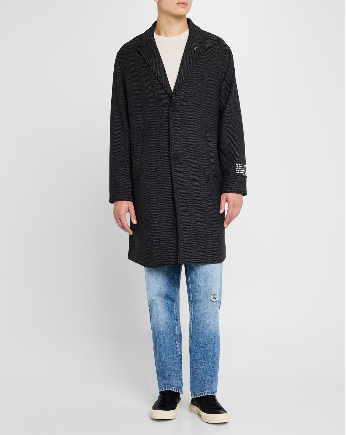 Mens Battery Herringbone Coat Product Image