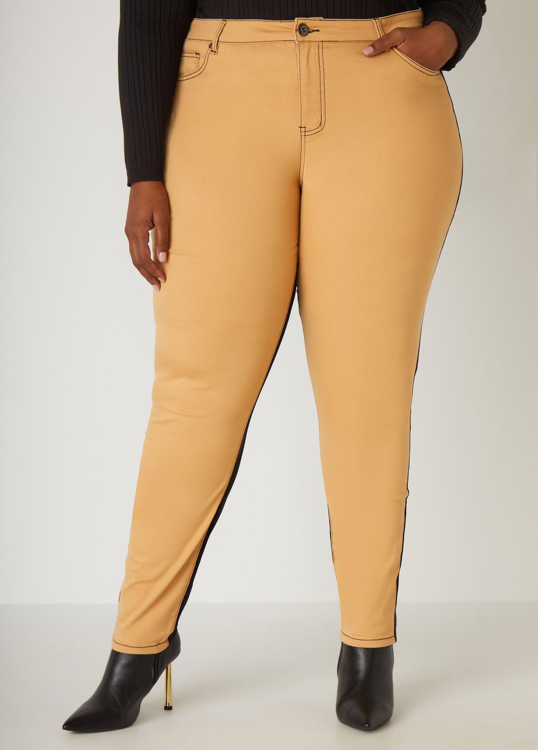 Mid Rise Two Tone Jeggings Product Image