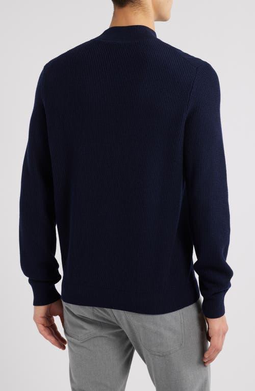 HUGO BOSS Boss Man Turtleneck Midnight Blue Size L Cotton, Virgin Wool Product Image