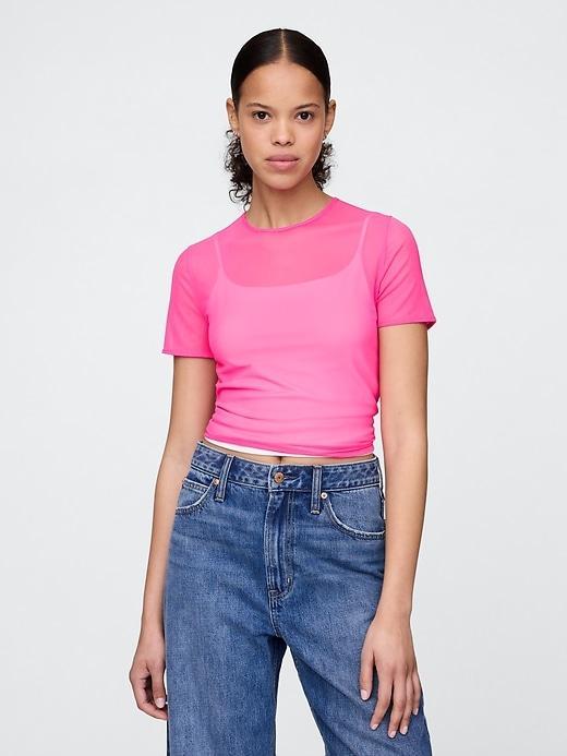 Mesh Cropped T-Shirt Product Image