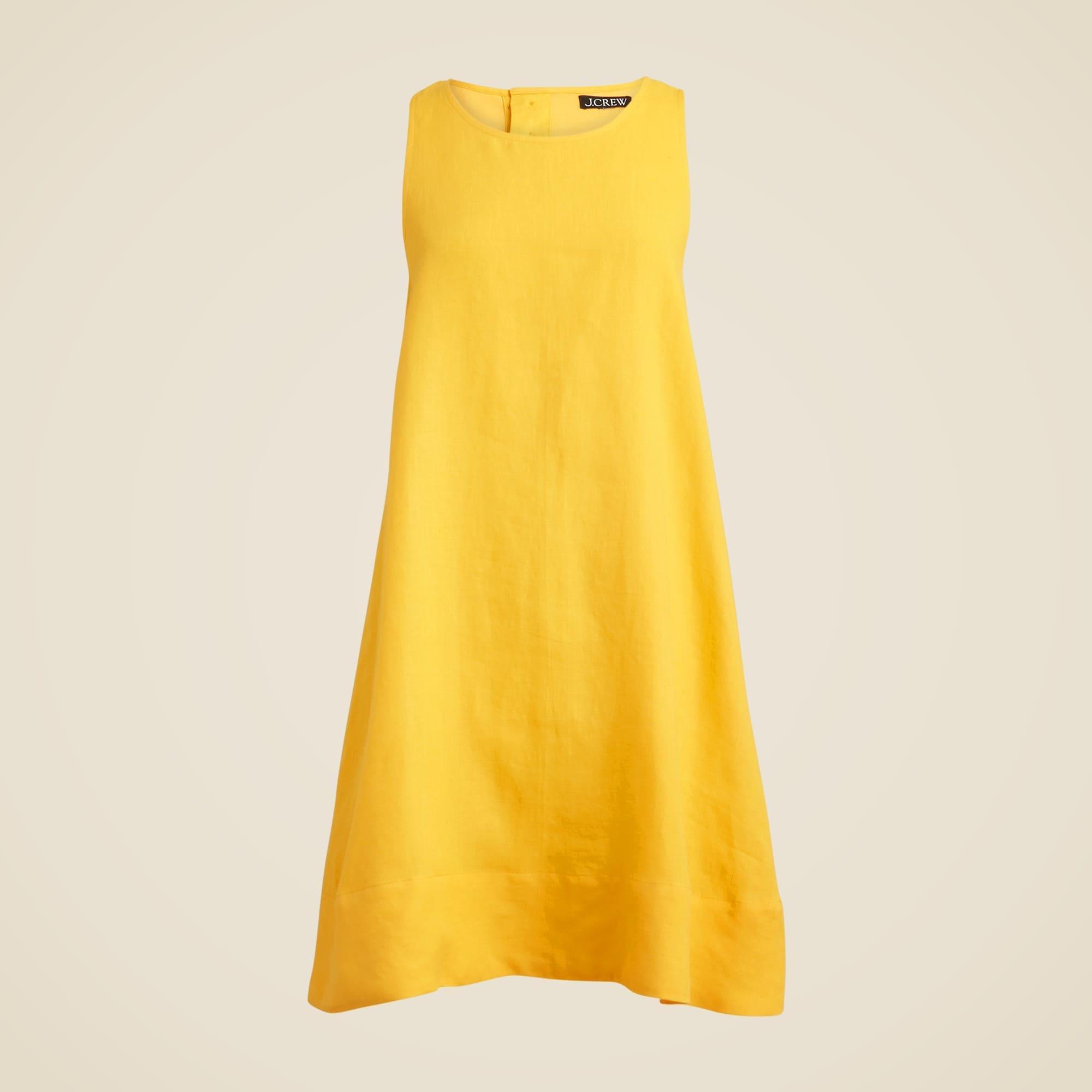 Maxine button-back dress in linen Product Image