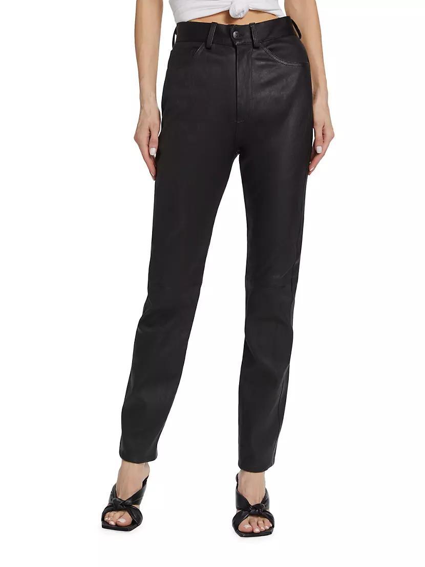 Maddie High-Rise Leather Pants Product Image