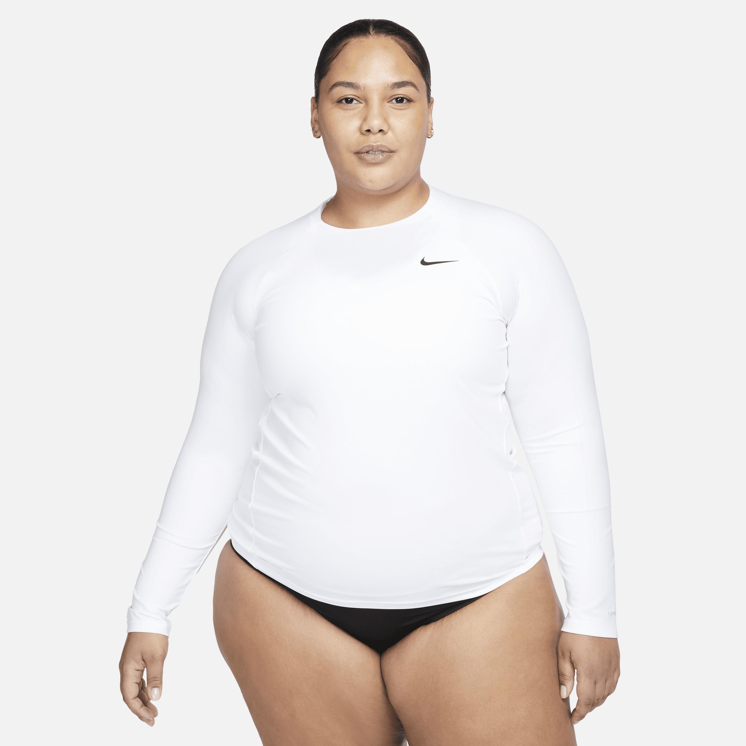 Nike Women's Essential Dri-FIT Long-Sleeve Hydroguard Swim Top (Plus Size) Product Image
