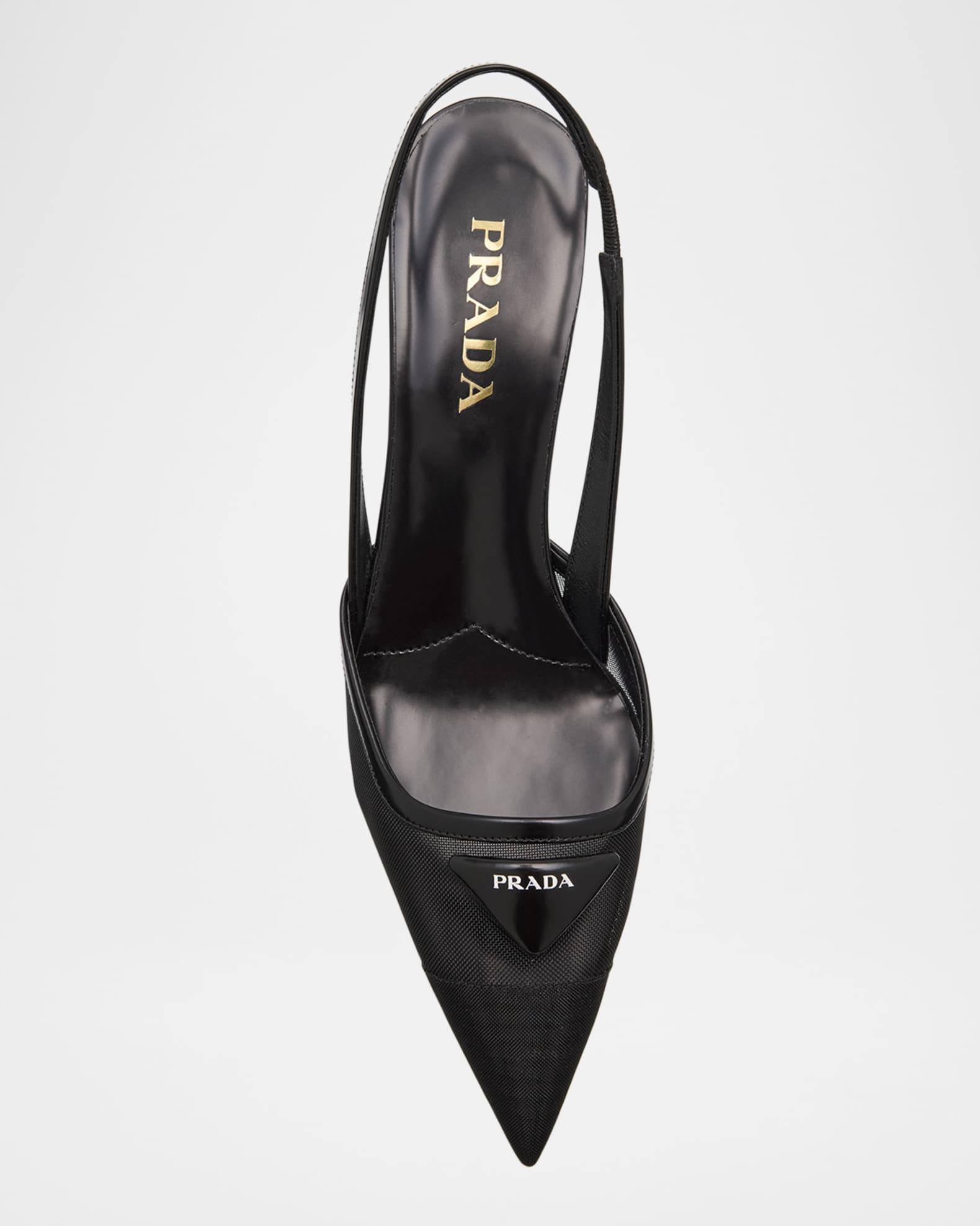 Rete Nylon Mesh Slingback Pumps Product Image
