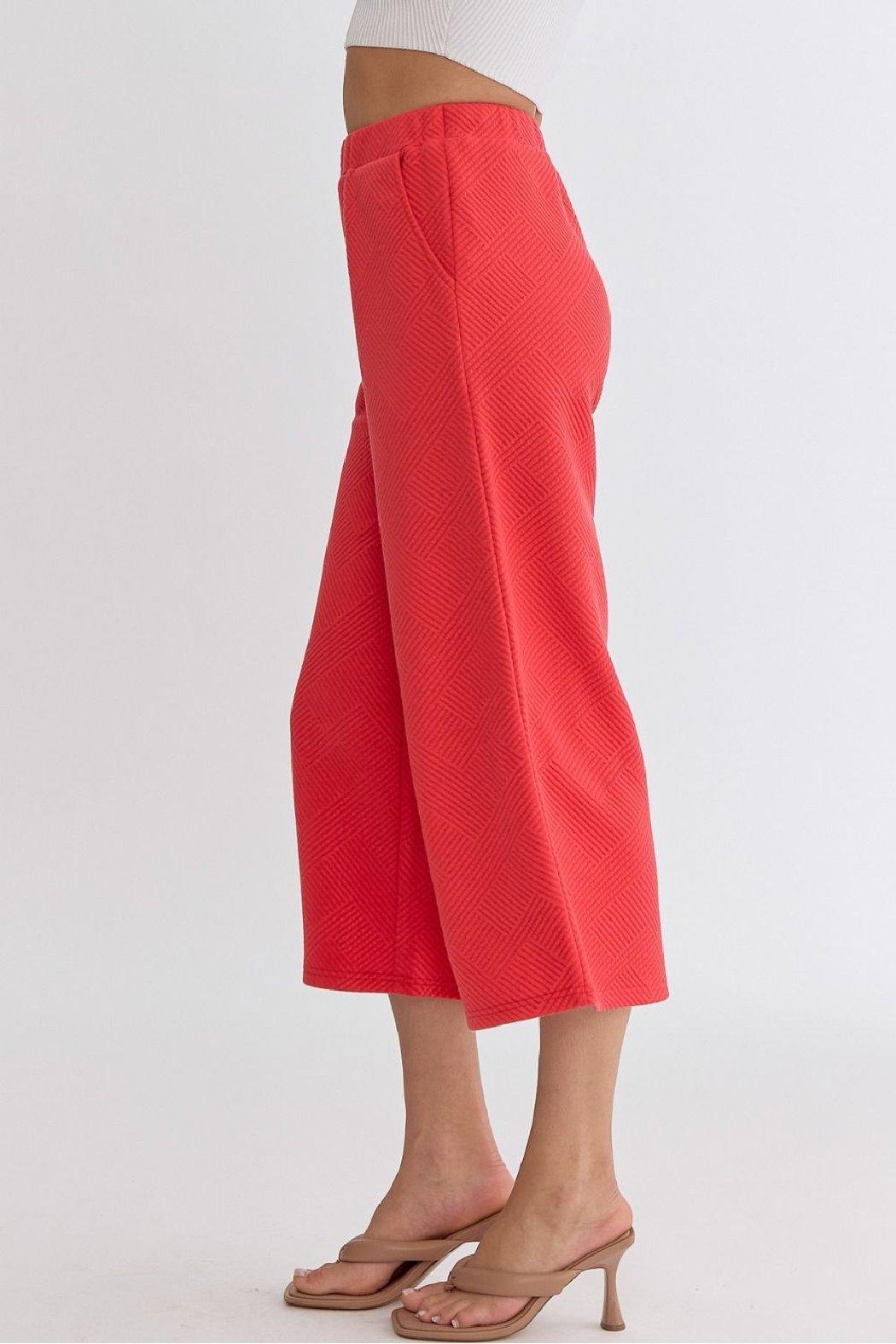 Textured Wideleg Pants Product Image