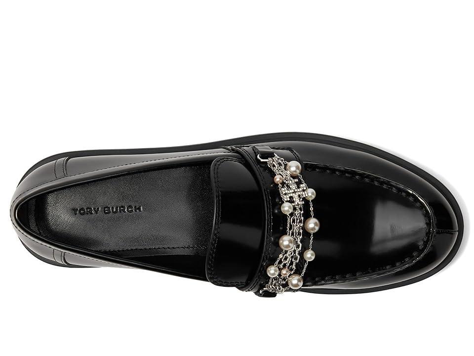 Womens Classic Embellished Leather Loafers Product Image