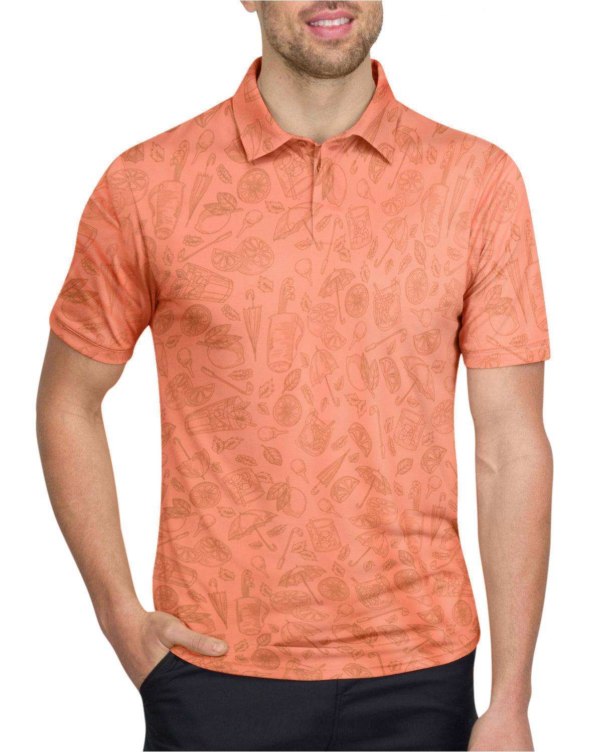 Three Sixty Six Men’s Print Golf Polos Male Product Image