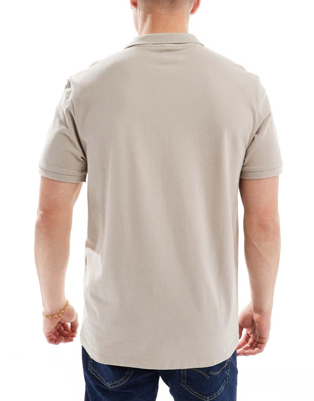 ASOS DESIGN 3 pack pique polos in multiple colors Product Image