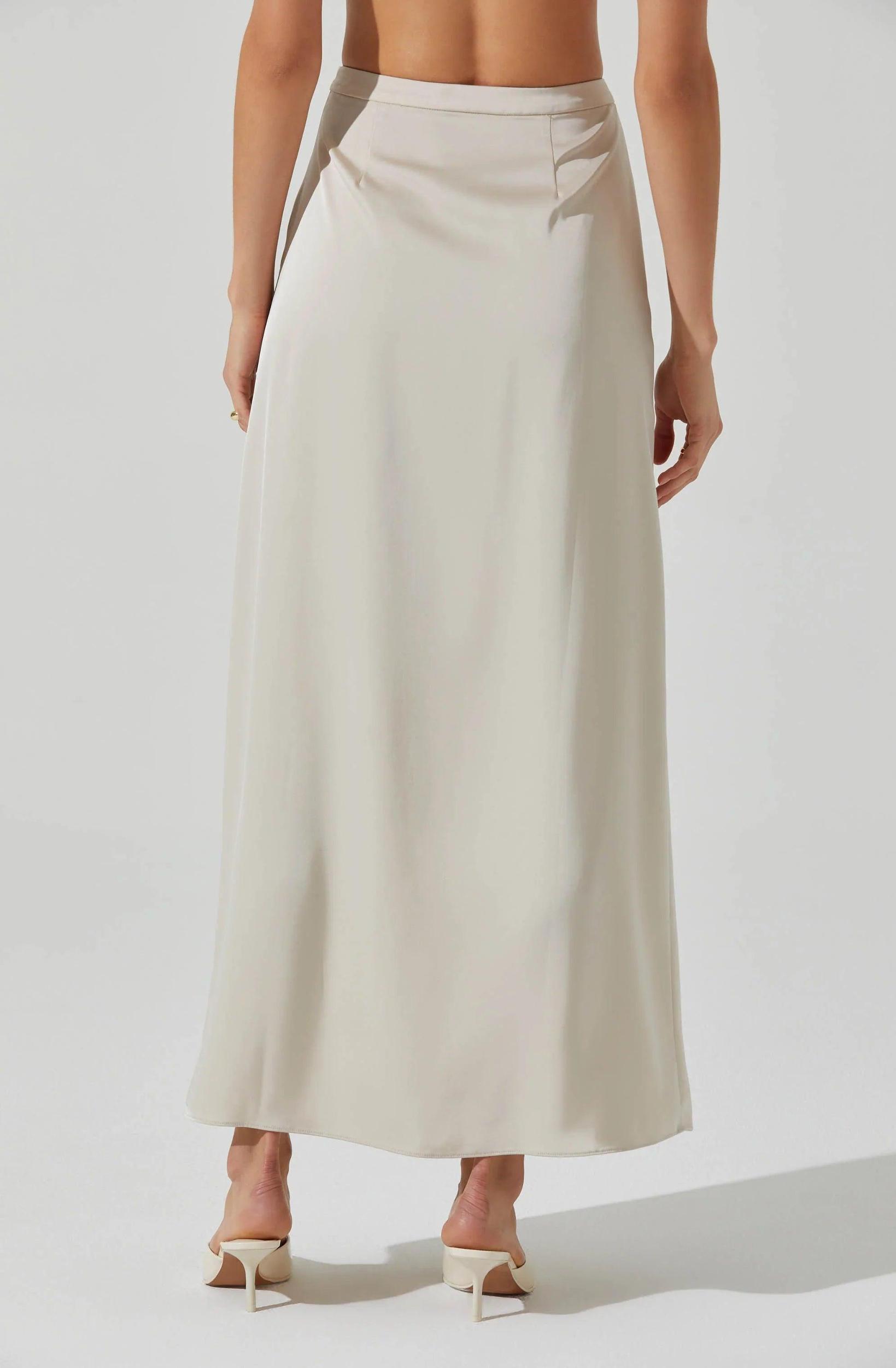 Vitella Satin Maxi Skirt Product Image
