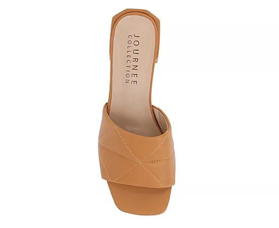 Journee Elidia Women's Block Heel Sandals, Size: 7.5, Brown Product Image