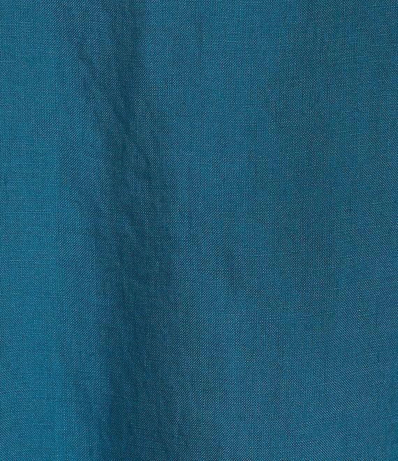 Eileen Fisher Organic Handkerchief Linen Split V-Neck Long Sleeve Top Product Image