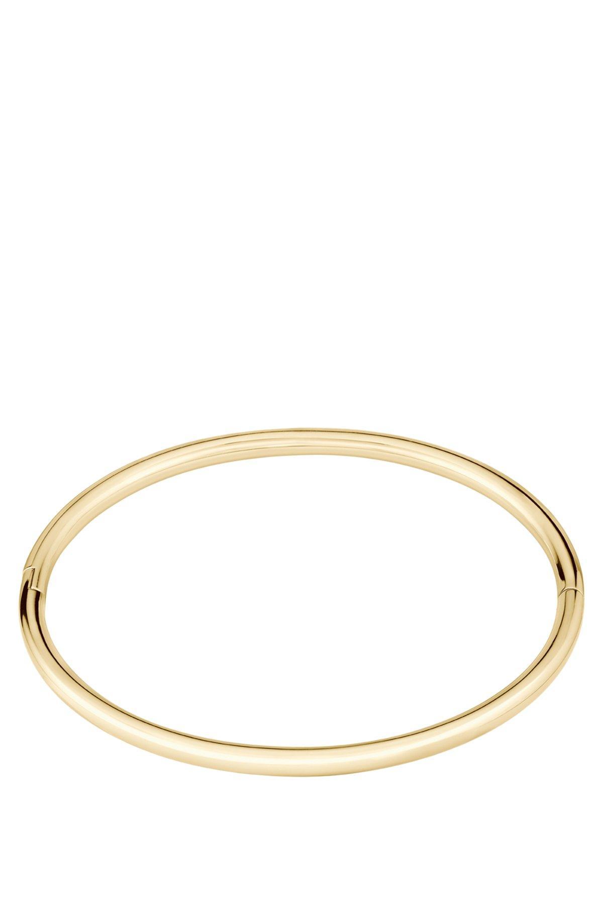 BOSS - Gold-tone bangle with logo detail Product Image