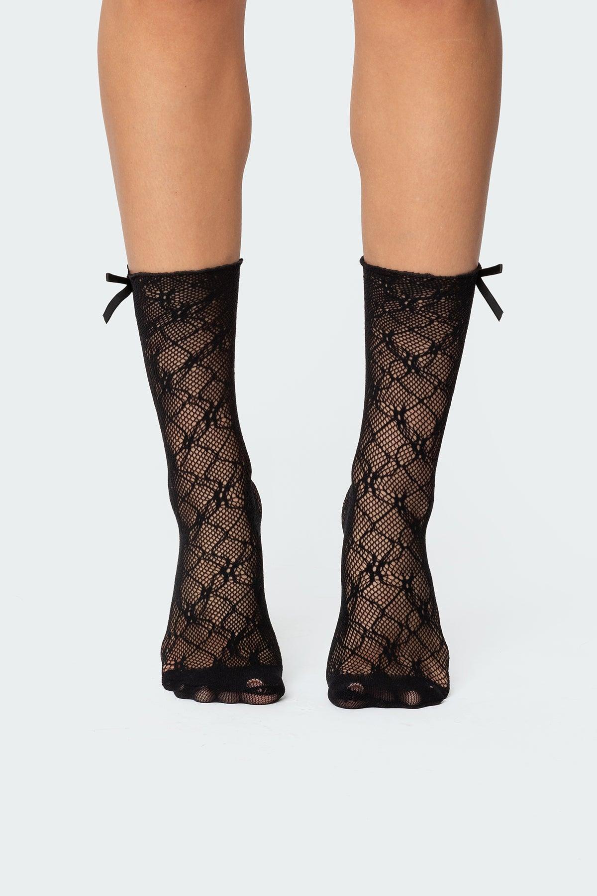 Stretchy Knit Mesh Socks Product Image