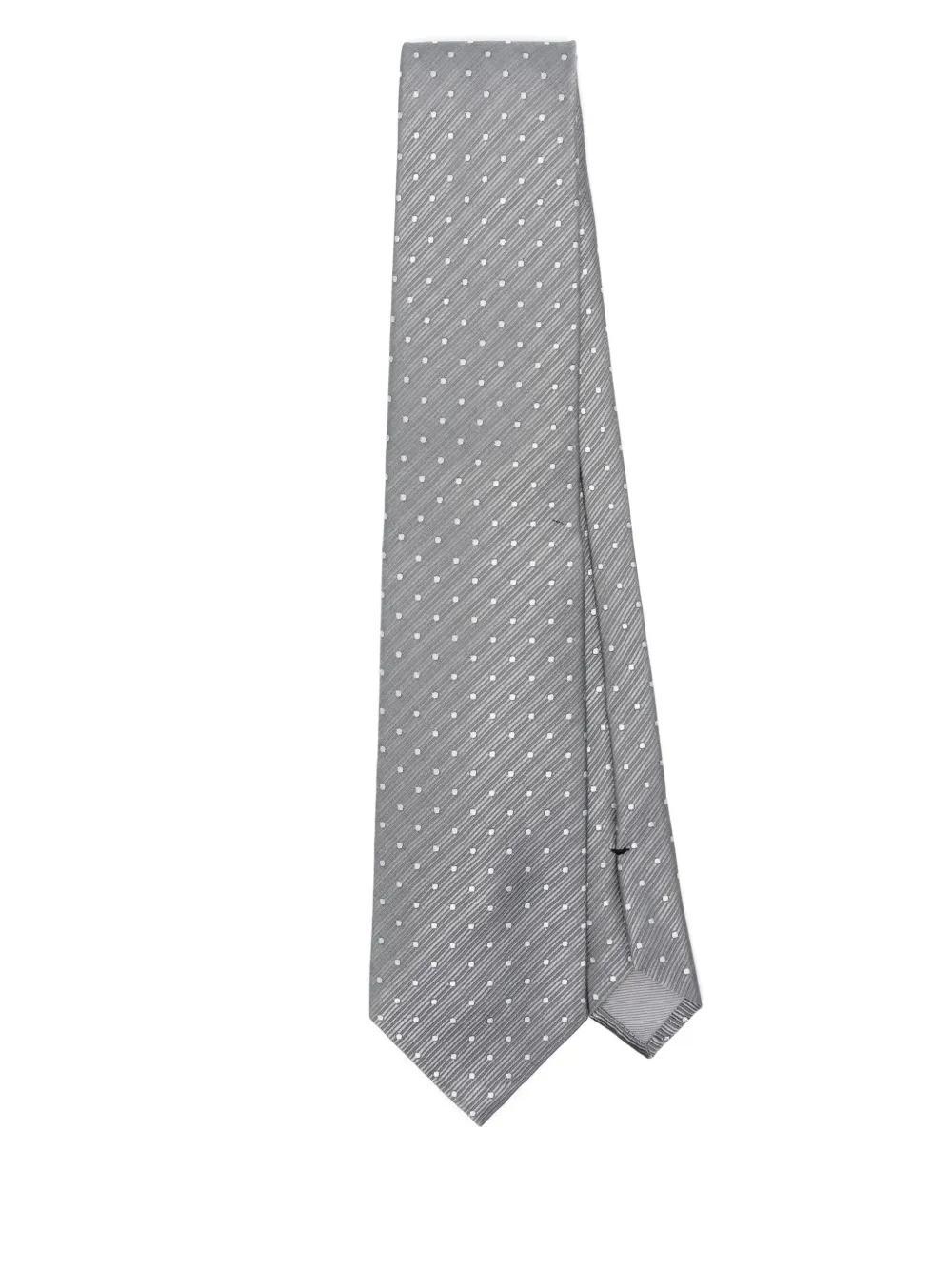 TOM FORD Polka-dot Tie In Grey Product Image