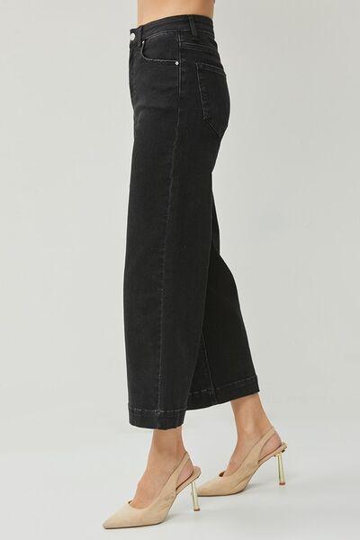 RISEN Women's High Rise Wide Leg Ankle Jeans Product Image