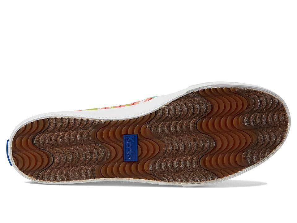 Keds Double Decker Slip On (White/Coral Tropical Print) Women's Shoes Product Image