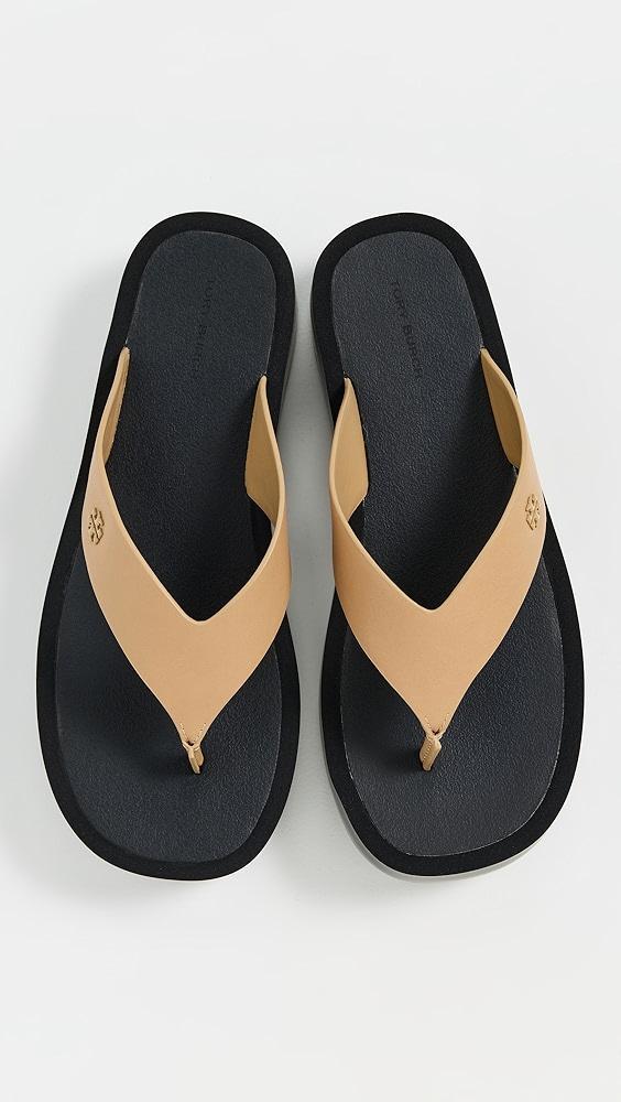 Tory Burch Leather Platform Flip Flops | Shopbop Product Image