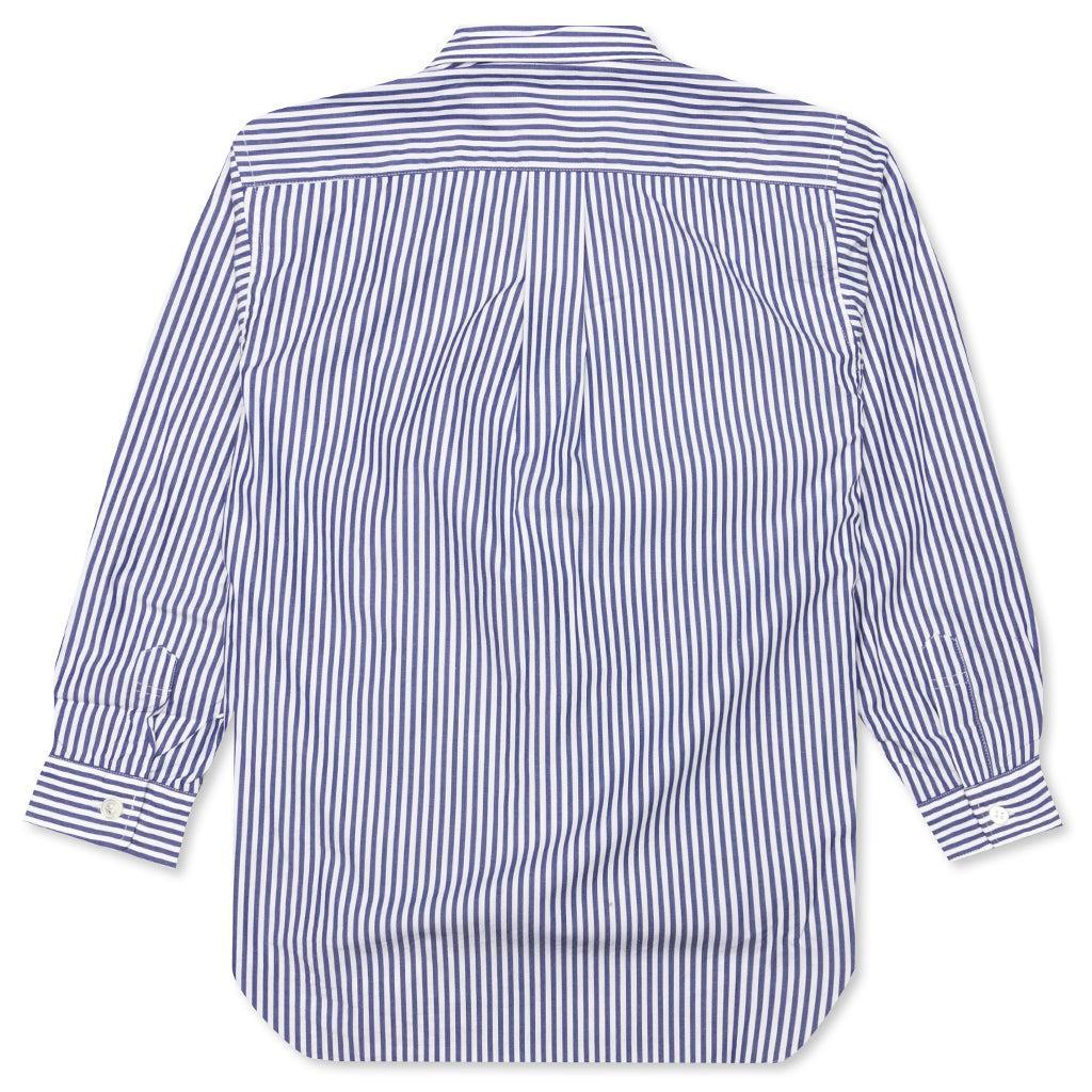 Kid's Striped Shirt - White/Blue Male Product Image