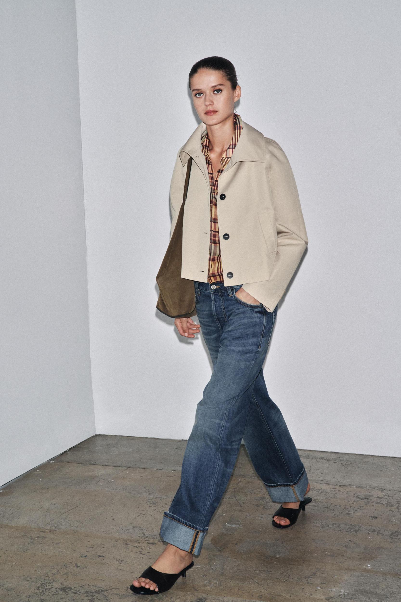 WATER REPELLENT SHORT TRENCH COAT ZW COLLECTION Product Image