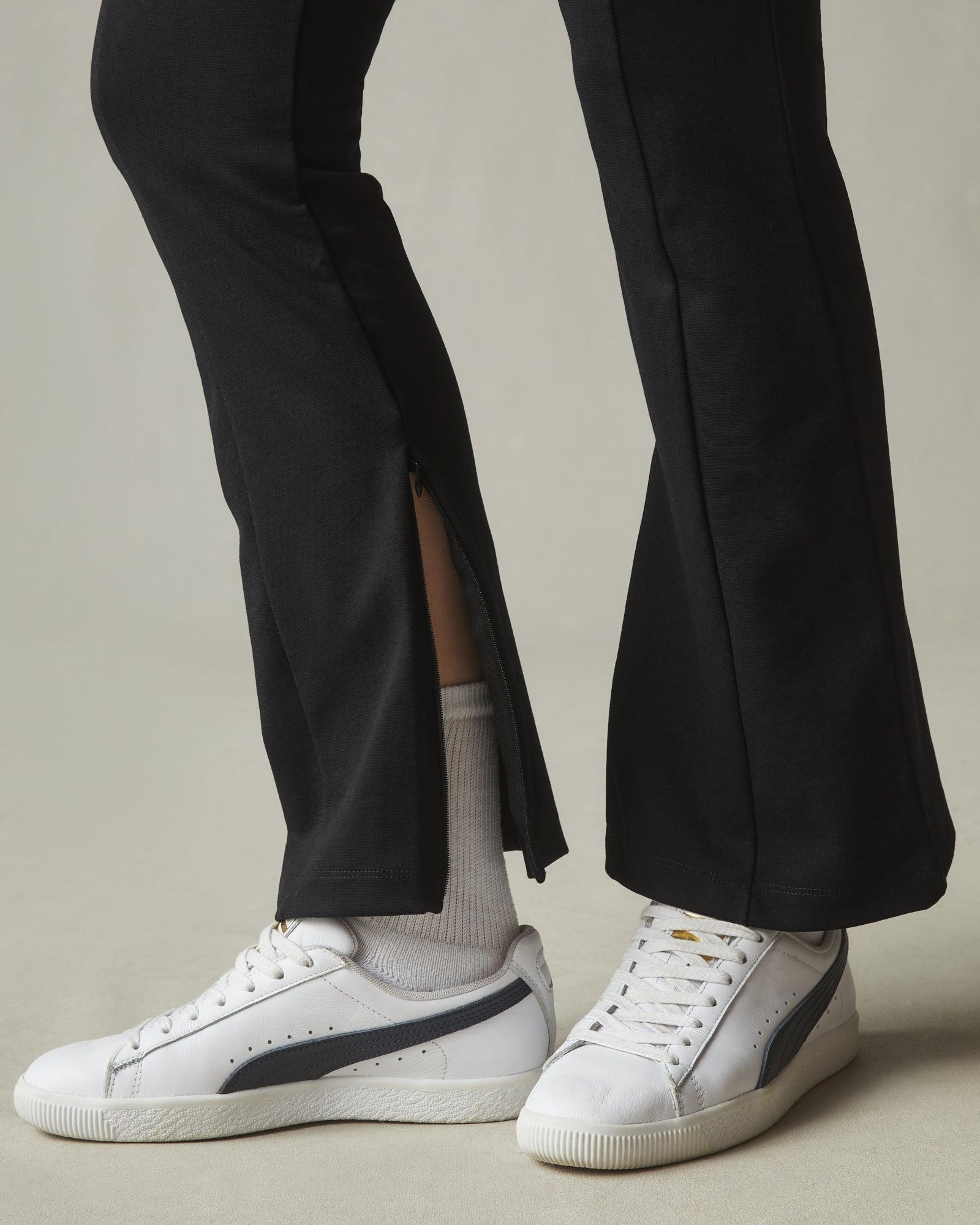Women's Ponte Zip Flare Pant - Super Black Product Image