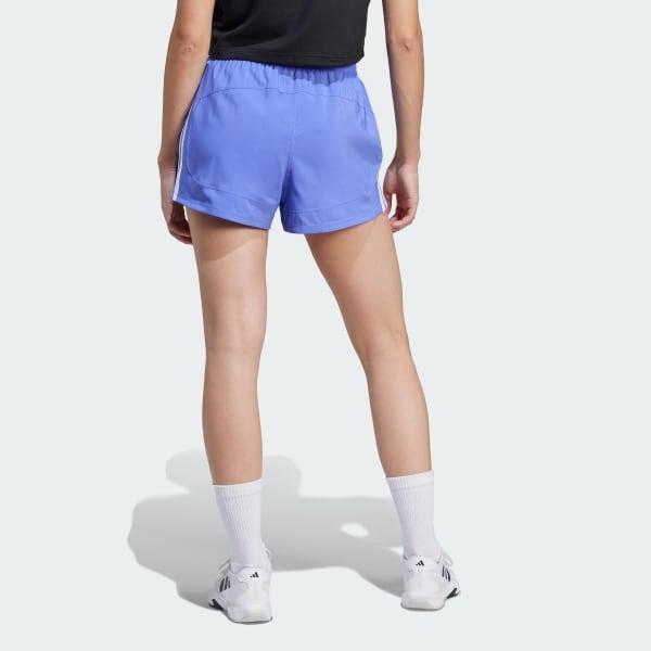 adidas Pacer Training 3-Stripes Woven High-Rise Shorts Aurora Ruby S 3 Womens Product Image