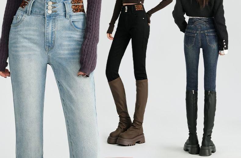 High Waist Skinny Jeans Product Image