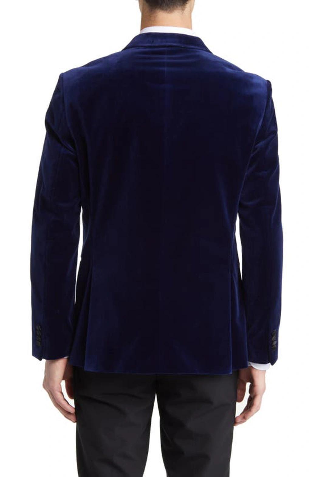 HUGO BOSS Hutson Silk Blend Velvet Dinner Jacket In Green Product Image