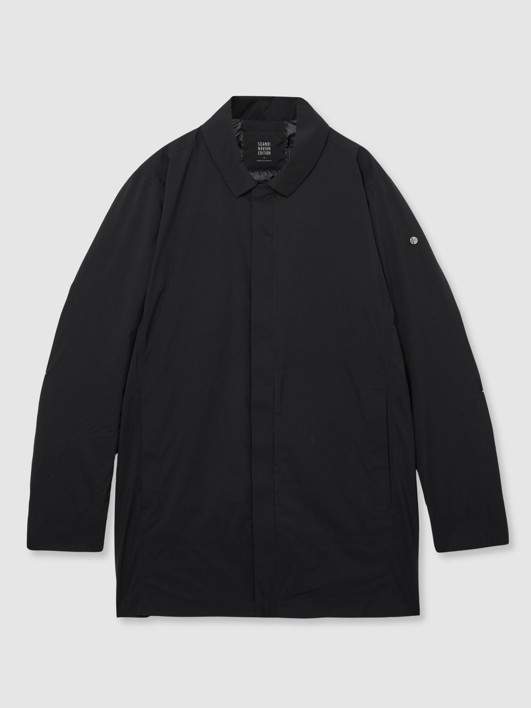 Scandinavian Edition Down Padded Car Black Coat in Black Product Image