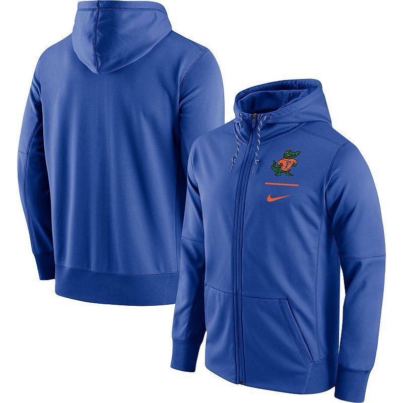 Men's Nike Heathered Gray Alabama Crimson Tide Throwback Primary Logo Stack Performance Full-Zip Hoodie, Size: XL, Grey Product Image