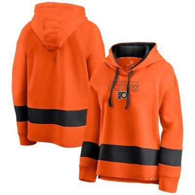 Womens Fanatics Branded Orange/Black Philadelphia Flyers Colors of Pride Colorblock Pullover Hoodie Product Image