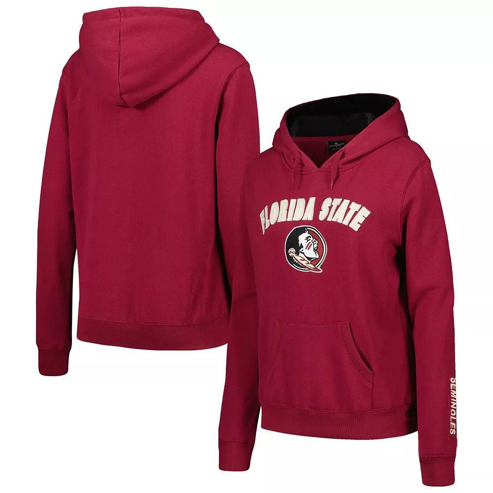 Women's Colosseum Garnet Florida State Seminoles Arch & Logo Pullover Hoodie, Size: Large, Red Product Image