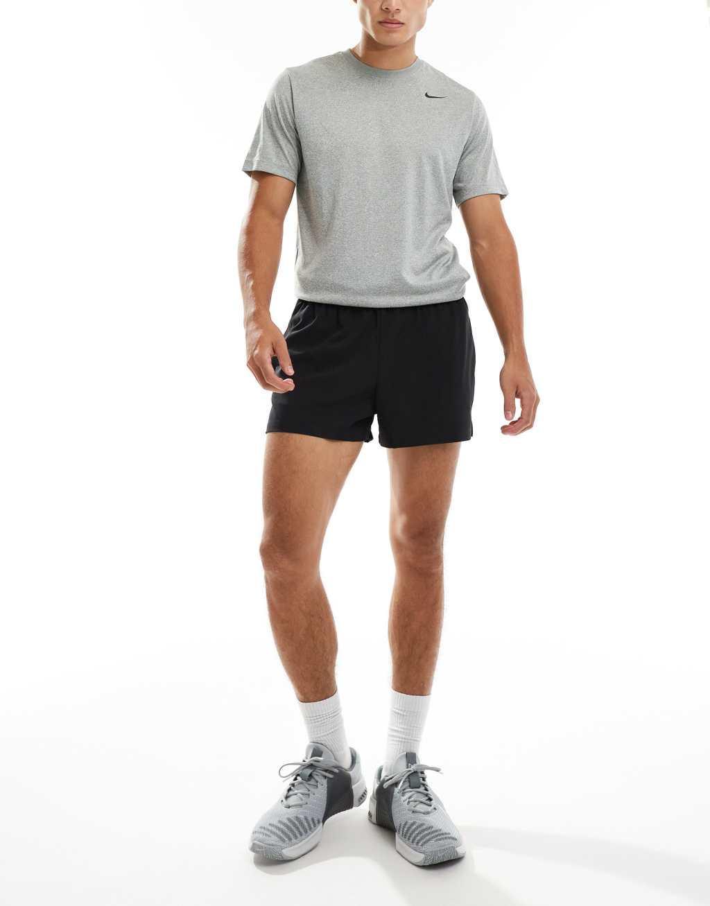 ASOS 4505 Icon 3 inch quick dry running shorts with back zip phone pocket in black Product Image