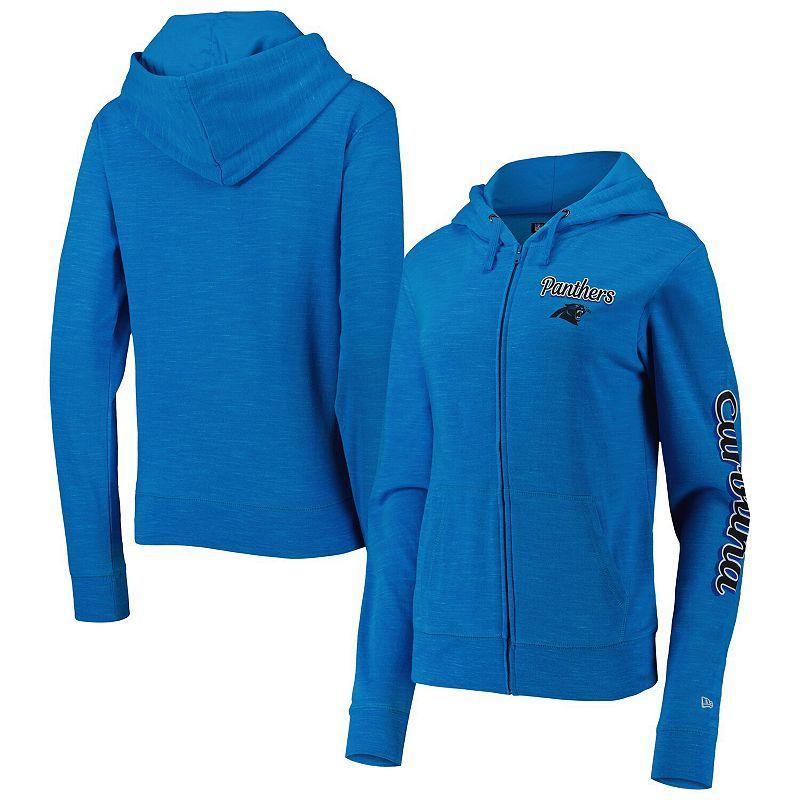 Women's New Era Blue Carolina Panthers Reverse Full-Zip Hoodie, Size: Small Product Image