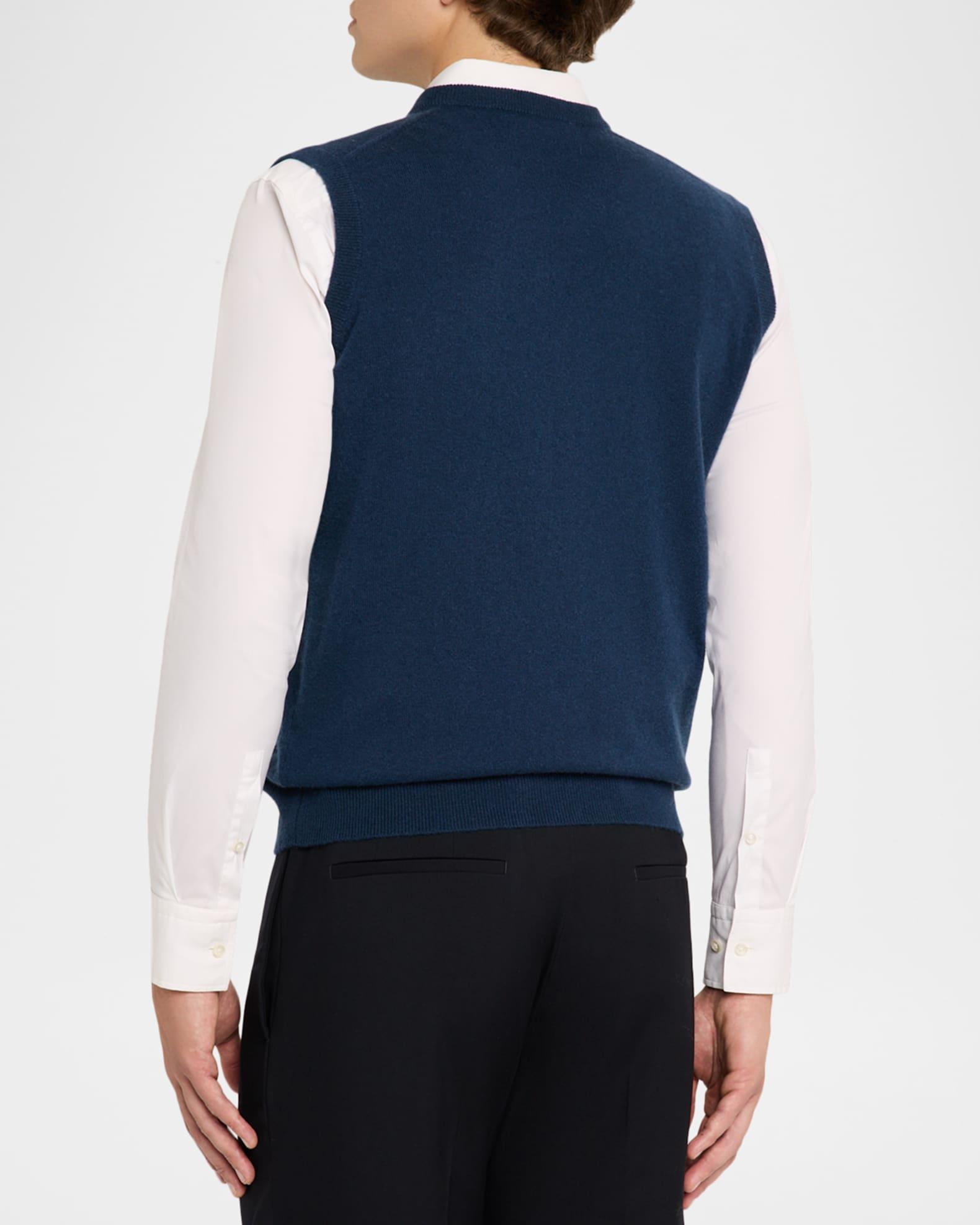 Men's Cashmere Knit V-Neck Vest Product Image