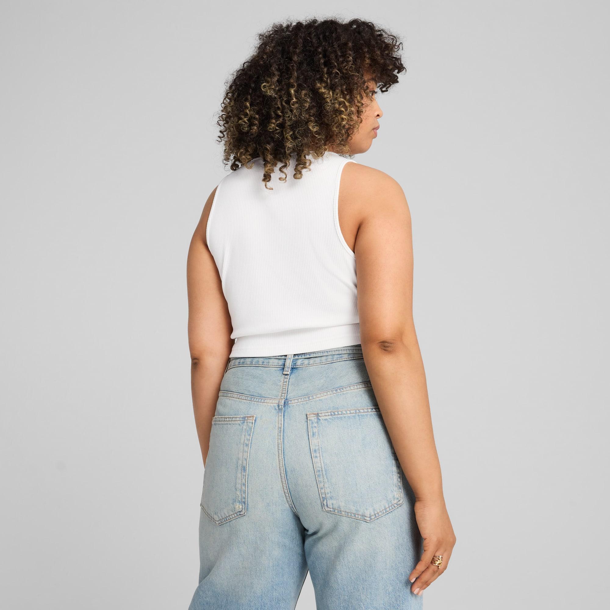 PUMA Wardrobe Essentials Women's Ribbed Crop Top Product Image