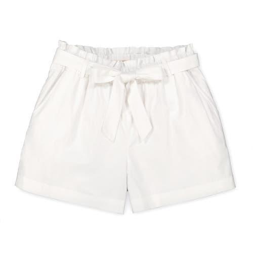 Hope & Henry Womens' Cinched Waist Short in White Linen at Nordstrom, Size 14 Product Image