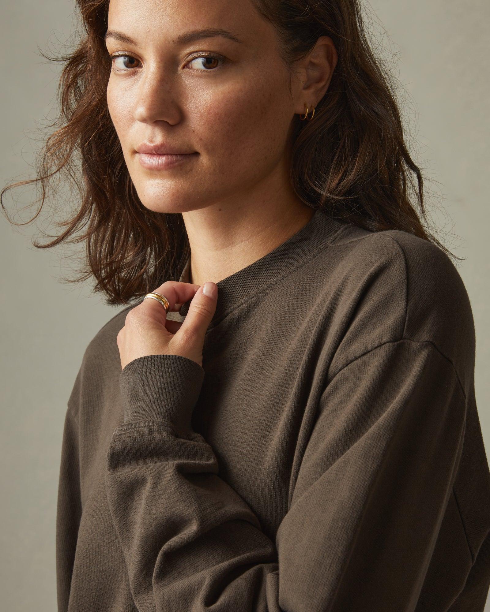 Women's Relaxed French Terry Sweatshirt - Oak Female Product Image