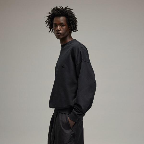 adidas Y-3 French Terry Crew Sweater Black S Mens Product Image