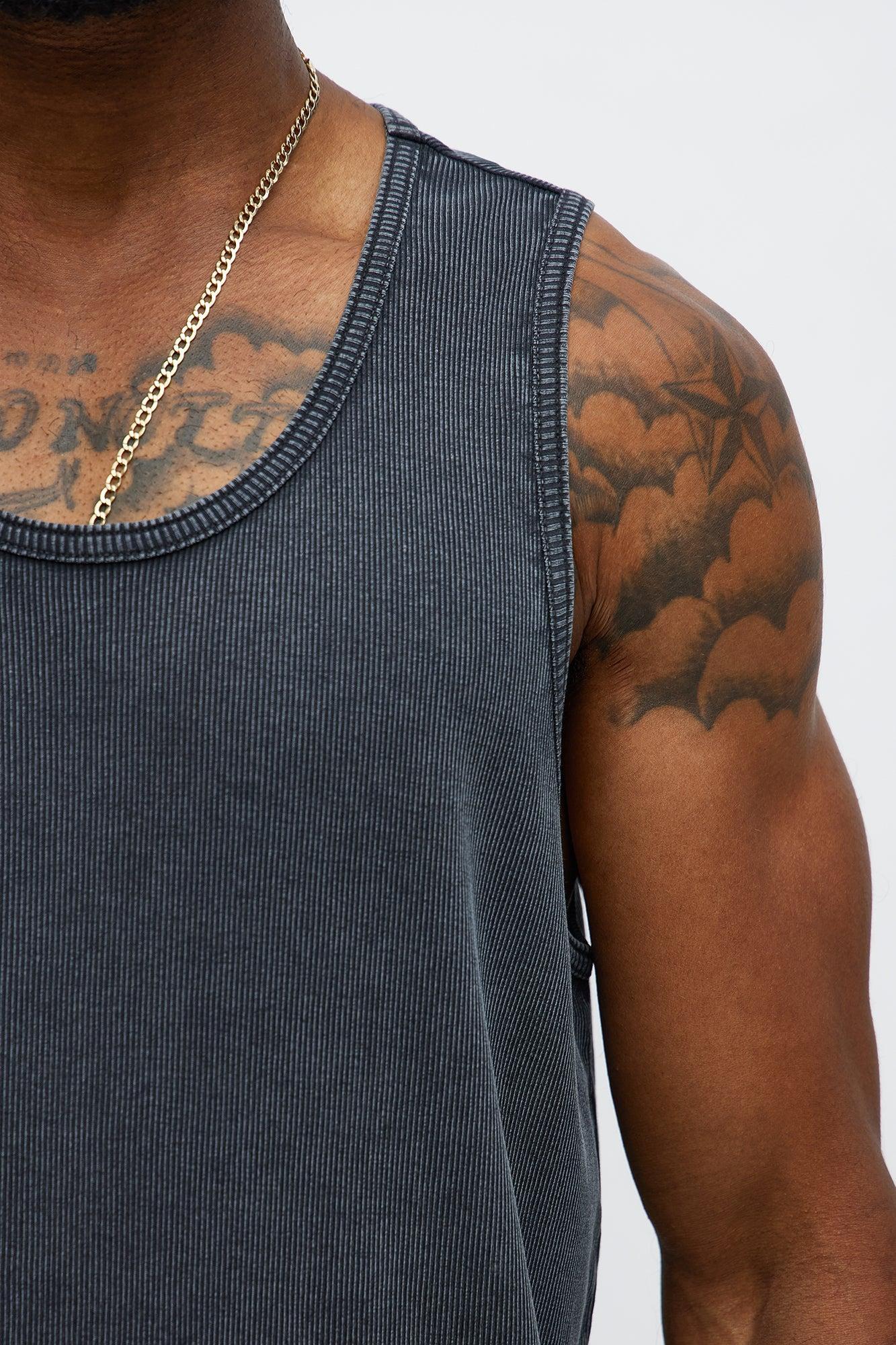 Slim Fit Dark Days Tank top - Black Product Image