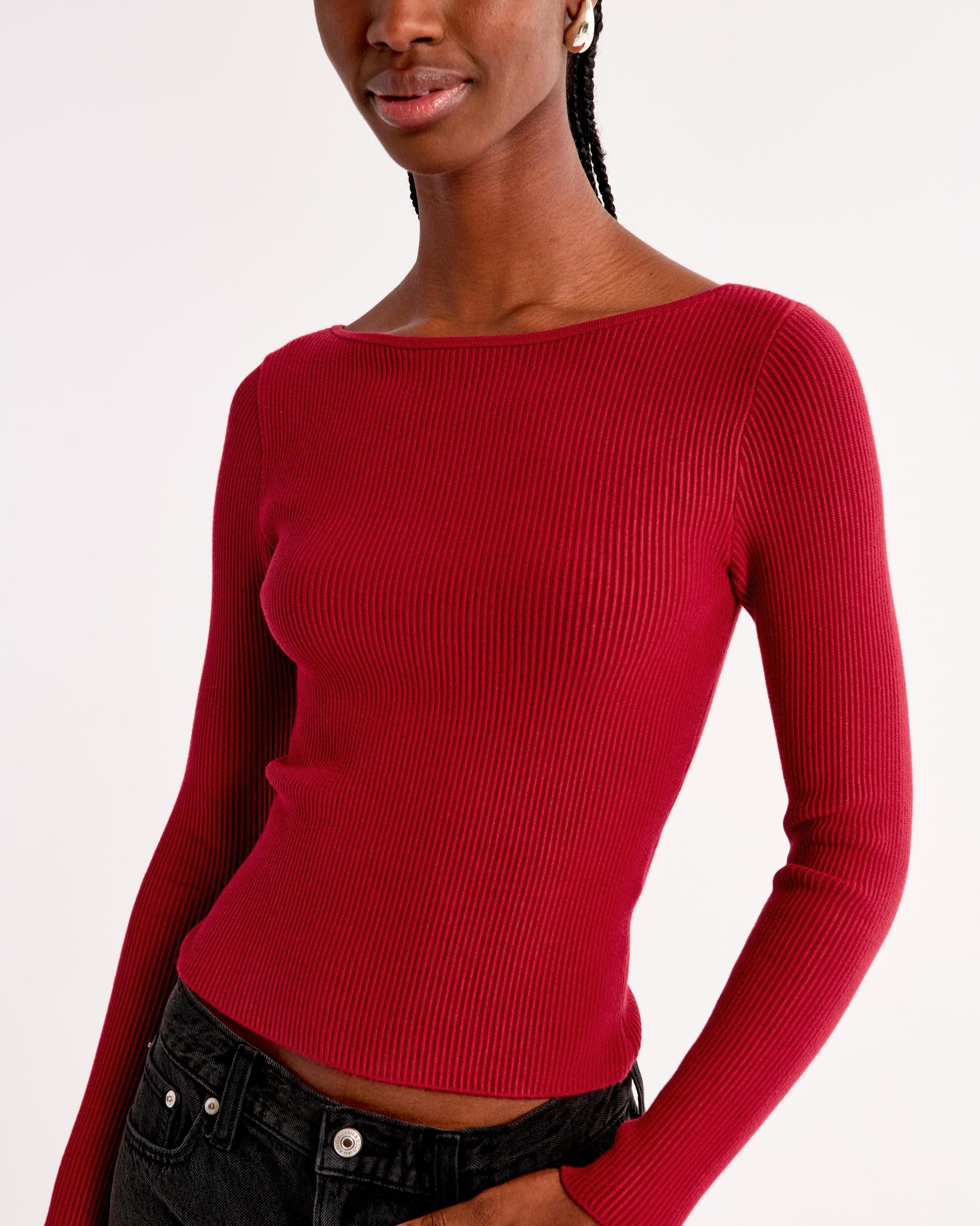 Long-Sleeve Ottoman Slash Top Product Image