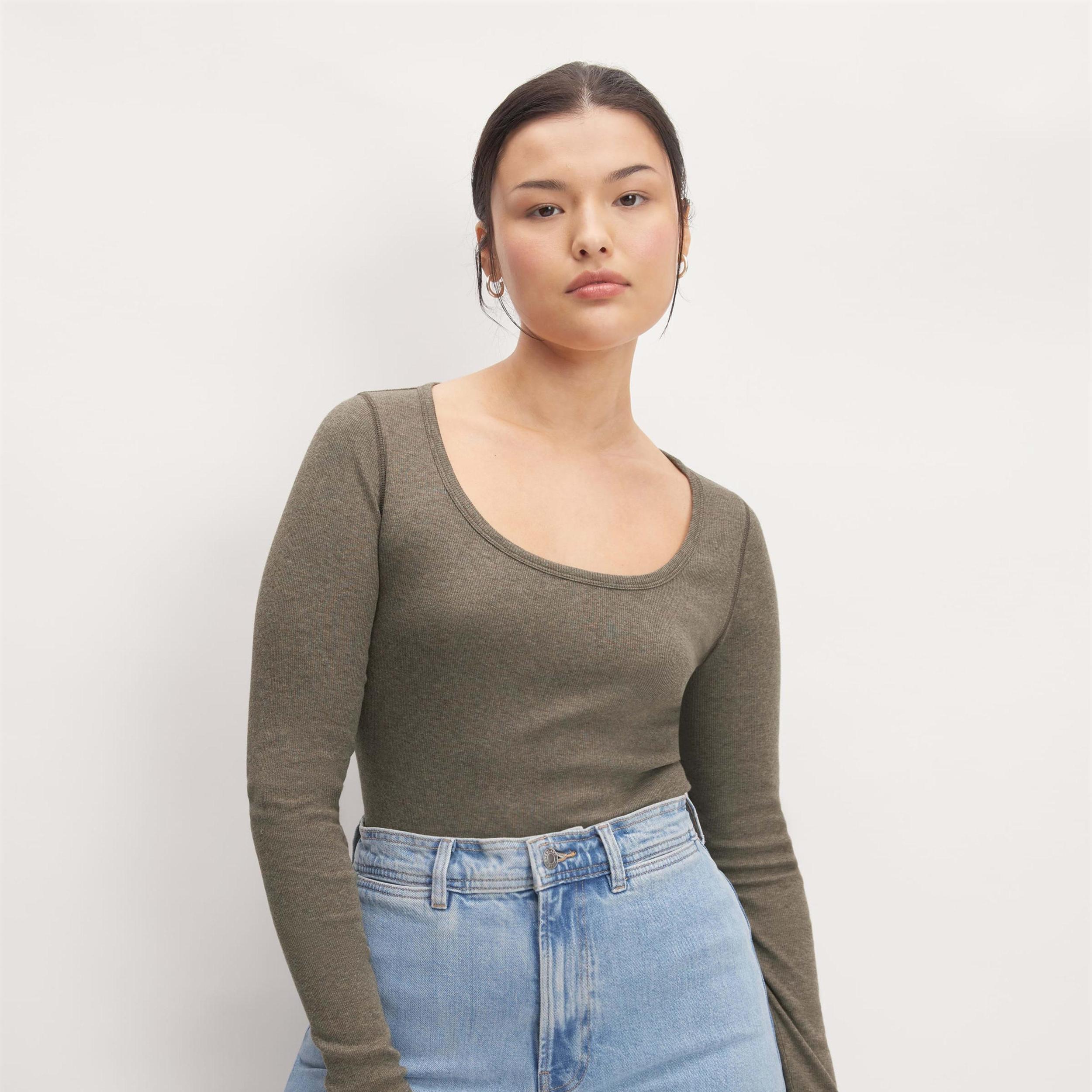 Womens Luxe Rib Long-Sleeve Scoop-Neck T-Shirt by Everlane Product Image